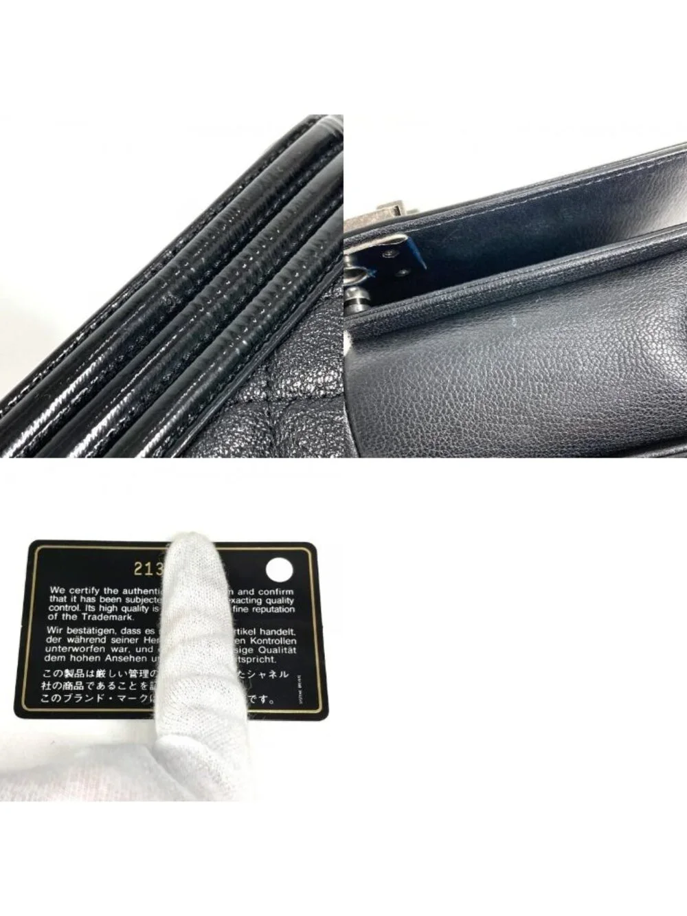 Chanel Shoulder Bag Boy Large 28 Caviar Leather Black